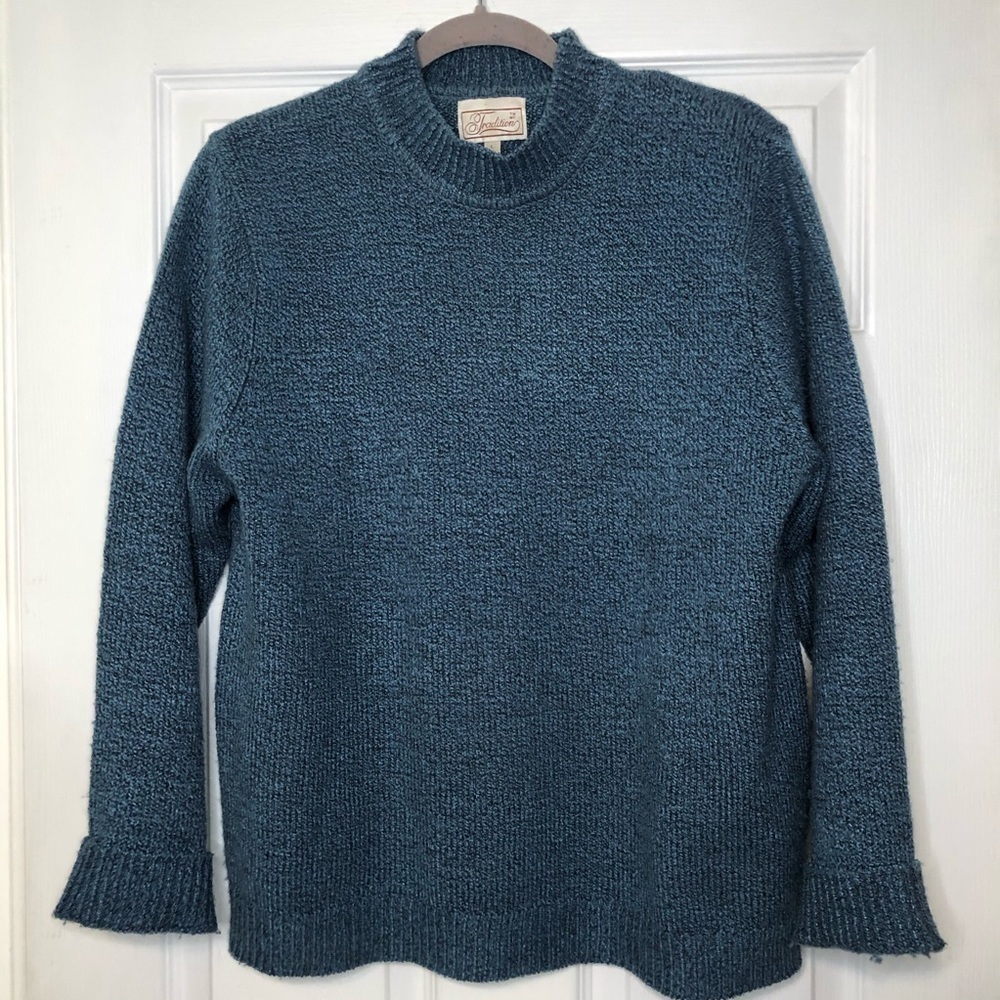 𝅺VINTAGE Cozy Blue Grandpa Pullover Sweater Large